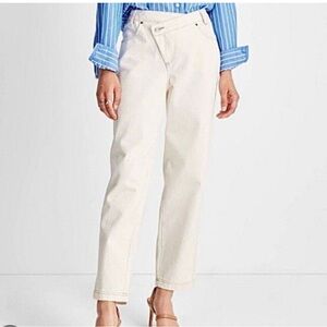 Women's Straight Leg Cream Jeans